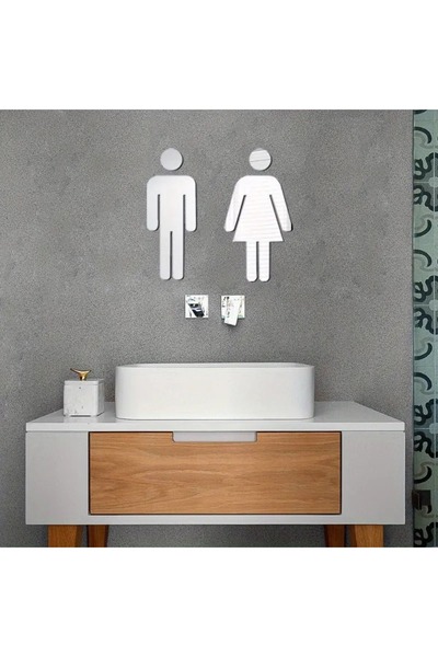 VENON 2 Li Set Pleksi 5x13 Ayna Bay-Bayan Tuvalet Kapı Düzenleyici Kapı Süsü ...