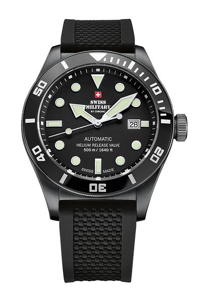 Swiss Military Mens Watch By Chrono Sma34075.05, Automatic, 44mm, 50atm