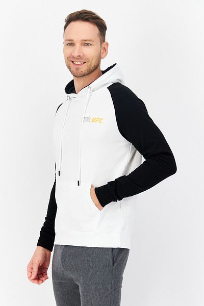 UFC Men Sportswear Fit Long Sleeves Running Sweatshirt, White
