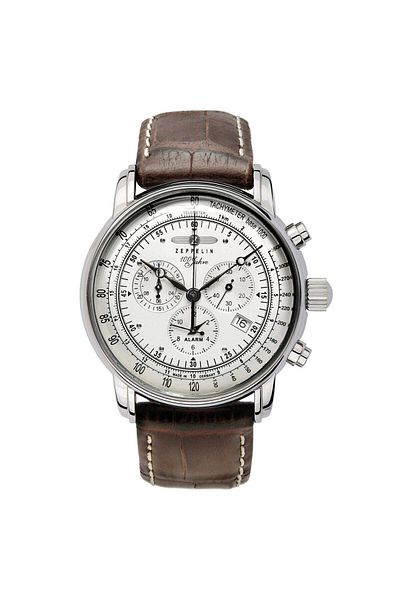 Zeppelin Mens Watch 7680-1, Quartz, 42mm, 10atm