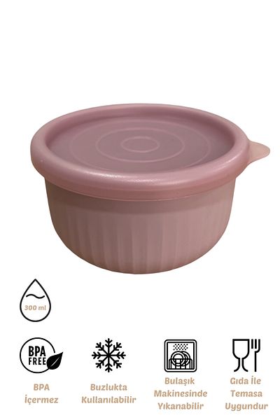 EVLE Vipahmet 0.30 Lt Pink Vacuum Storage Container