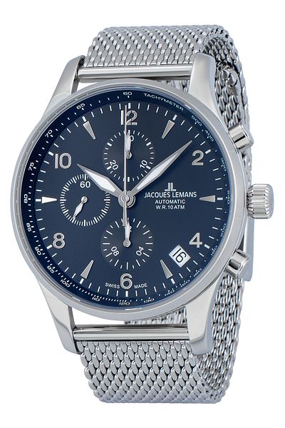 Jacques Lemans Ανδρικό ρολόι Jacques Lemans 1-1935D, Automatic, 44mm, 10ATM
