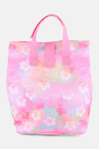 Jansport حقيبة وجبات خفيفة بطبعة زهرة الأقحوان للبنات 21 طولاً × 24 ارتفاعًا × 12 عرضًا، مجموعة وردية