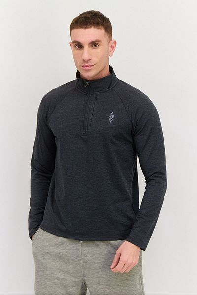 SKECHERS Men Sportswear Fit Long Sleeves Outdoor Ultra Go Sweatshirt, Dark Grey