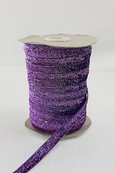 Hayalperest boncuk Μωβ Χρώμα Glitter Velvet Κορδέλα 1 εκ