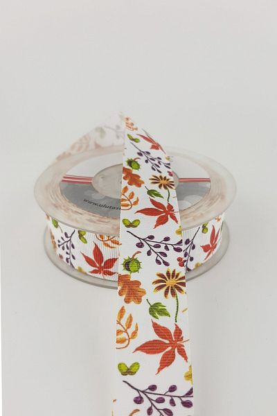 Hayalperest boncuk Κορδέλα Grosgrain με μοτίβο κλαδιού ελιάς 2,50 cm 20 Mt