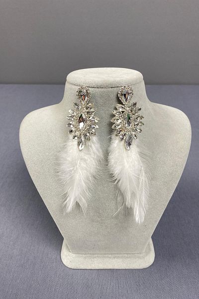 Hayalperest boncuk Special Invitation Prom and Wedding Evening Dress Earrings - The Most Stylish Feather
