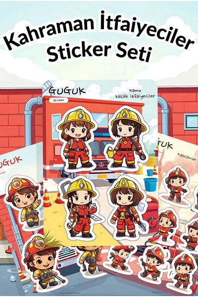 GUGUK Hero Firefighters Sticker Leaves Set