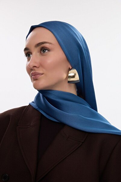 cs camellia scarf Şal Idol Saten Janjan - Indigo