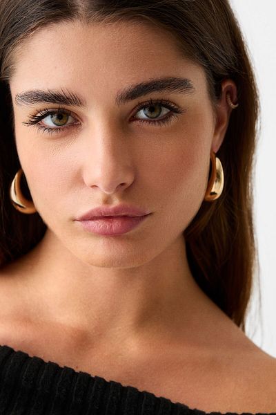 Bershka 3-pack of chunky hoop earrings