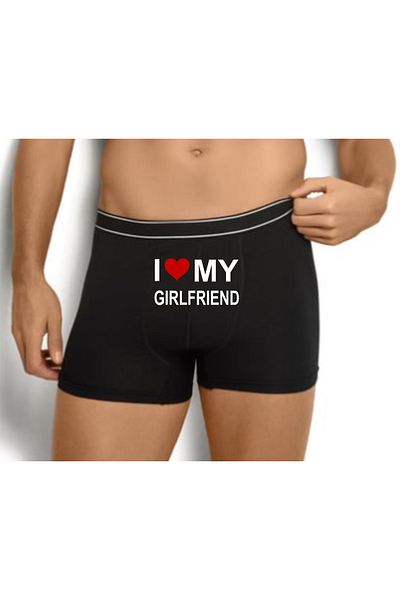baskideyinceakla Gift for Lover I Love Girlfriend Printed Boxer