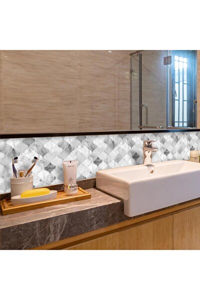 Renkli Duvarlar 3D Yapışkanlı Duvar Kaplama Paneli Mutfak Banyo Salon Ofis Dö...