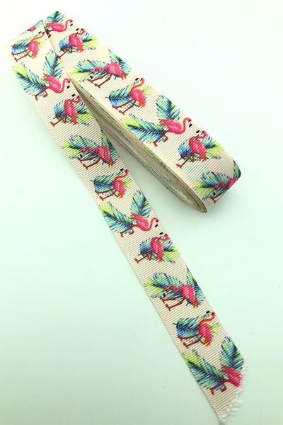 Hayalperest boncuk Κορδέλα με στάμπα Flamingo