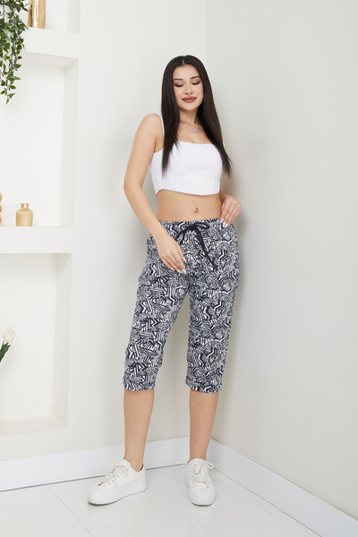 Banadamoda Жіночі візерункові капрі з начісуванням