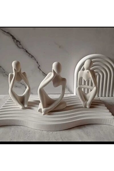 Genel Markalar Dekoratif Soyut Düşünen Adam Heykel Biblo Obje Hediyelik Masa ...