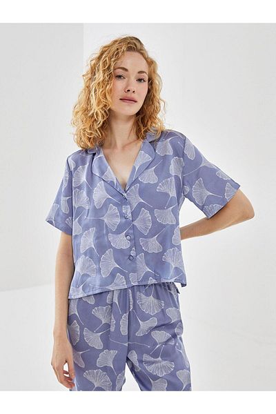 LC Waikiki Set pijamale pentru femei LCW DREAM cu guler de cămașă din satin