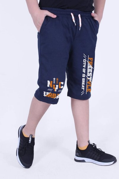 FYK COLLECTİON Urban Printed Boy's Double Pocket Capri