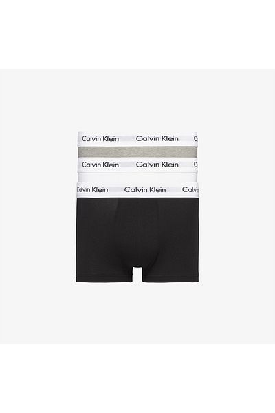 Calvin Klein Ανδρικά μπόξερ μαύρο-λευκό-γκρι με λογότυπο μάρκας και ελαστικό ιμάντα κατάλληλο για καθημερινή χρήση U2664g-998