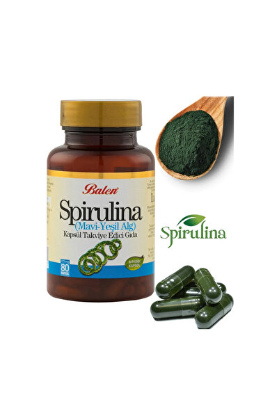Balen Spirulina Mavi-Yeşil Alg 80 Adet Kapsül Takviye Edici Gıda 375 mg