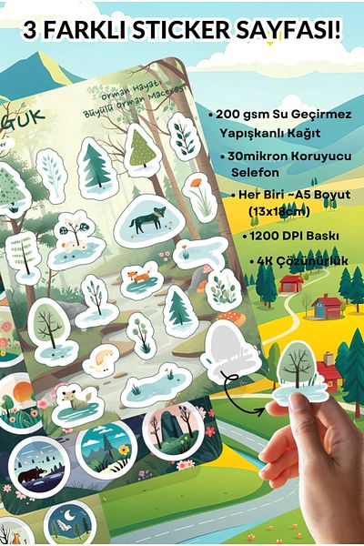 GUGUK Sticker Leaves Set - Forest Story of Colors