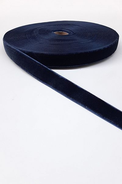 Hayalperest boncuk Βελούδινη κορδέλα Navy Blue πλάτους 2 cm