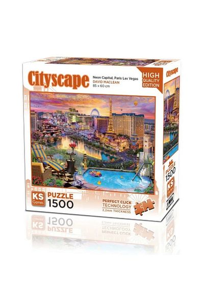 TOYFEST لغز نيون كابيتال باريس لاس فيغاس - 1500 قطعة 22038