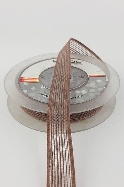 Hayalperest boncuk 10 Mt Ribbon - Brown Linen Effect, 1.5 cm Width