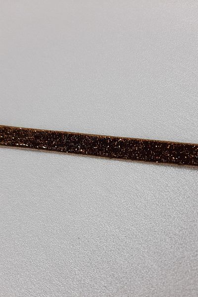 Hayalperest boncuk Καφέ Glitter Velvet Κορδέλα 1 εκ