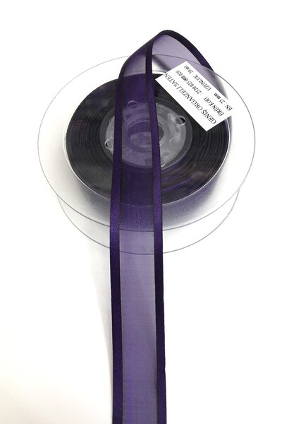 Hayalperest boncuk Panglică din organza de culoare violet