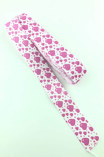 Hayalperest boncuk Ροζ μπαλόνι με στάμπα κορδέλα Grosgrain 10 Mt
