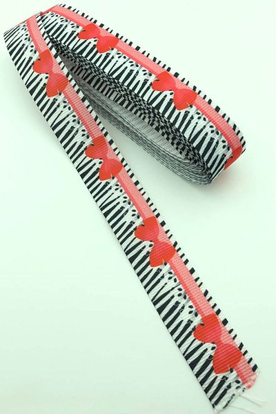 Hayalperest boncuk Panglică grosgrain imprimată cu fundă roșie 10 Mt