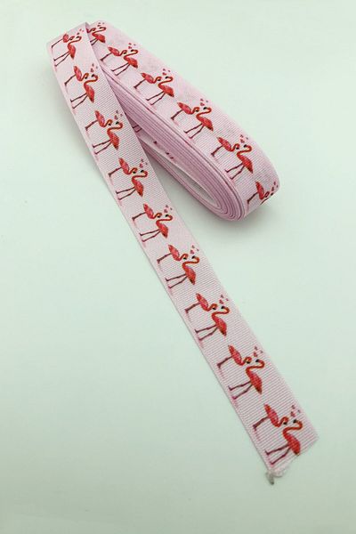 Hayalperest boncuk Flamingo Printed - Κορδέλα Grosgrain