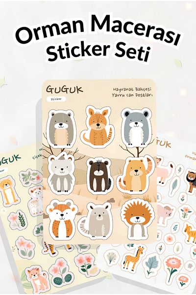 GUGUK Jungle Adventure Sticker Leaves Set