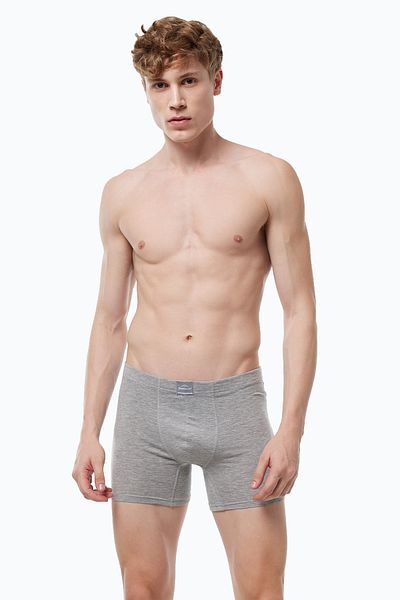 Malabadi Ανδρικό γκρι 4 τεμαχίων Premium Collection Modal Long Boxer 4M250