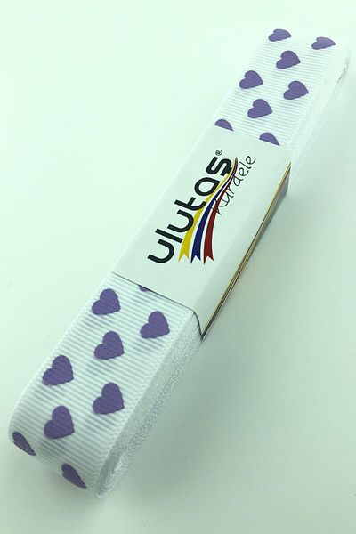 Hayalperest boncuk Κορδέλα Grosgrain με στάμπα καρδιάς
