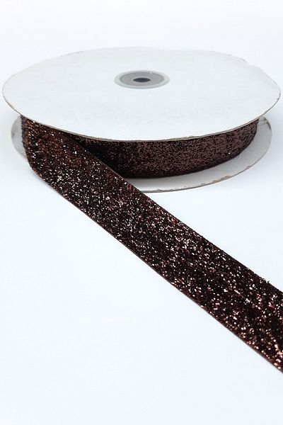 Hayalperest boncuk Καφέ Glitter Velvet Κορδέλα 2,5 εκ