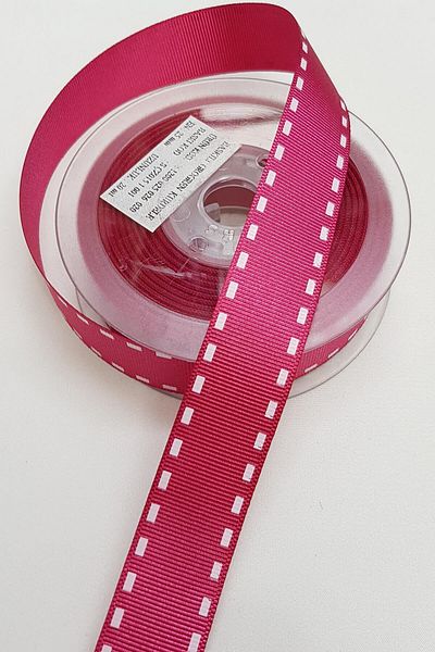 Hayalperest boncuk Φούξια Ριγέ Τυπωμένη Κορδέλα Grosgrain 2,5cm