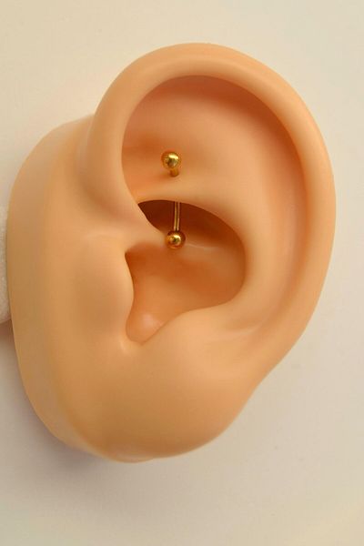 Sacce Scarves&Accessories Straight Steel Rook Piercing Daith Helix Eyebrow Belly Lobe Compatible Piercing