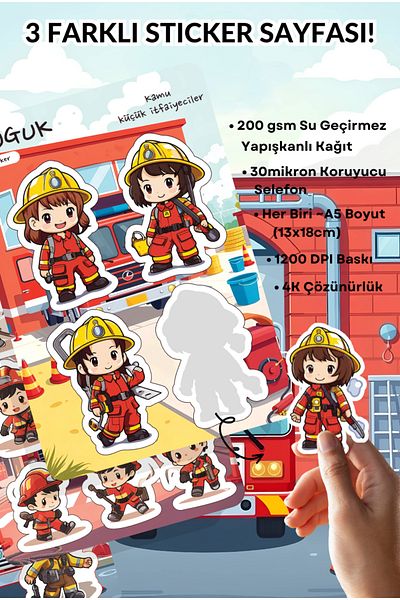 GUGUK Hero Firefighters Sticker Leaves Set