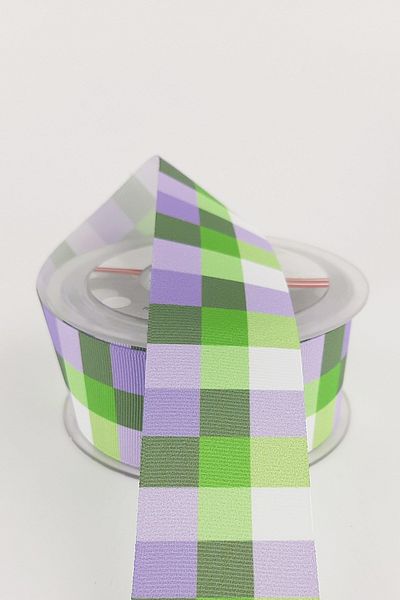 Hayalperest boncuk Λιλά Καρό Κορδέλα Grosgrain 4 cm 20 Mt