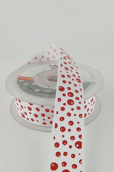 Hayalperest boncuk Κόκκινη Νέον Κορδέλα Grosgrain 2,5 cm 20 m