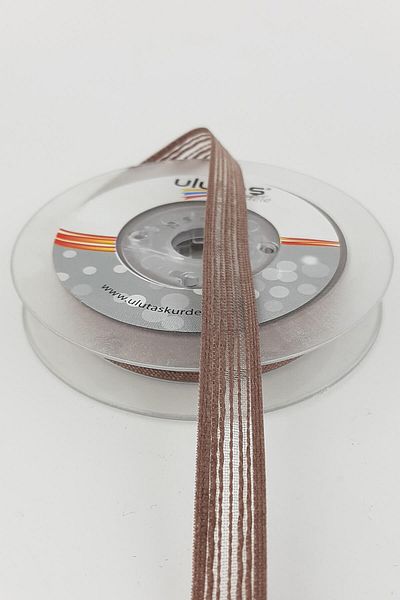 Hayalperest boncuk Καφέ Λινό Κορδέλα 1 εκ. 10 Mt