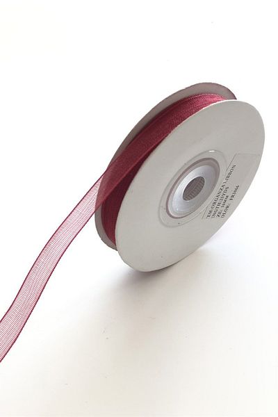 Hayalperest boncuk Panglică Organza Culoare Bordeaux 1 Cm