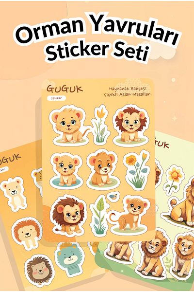 GUGUK Forest Cubs Sticker Leaves Set