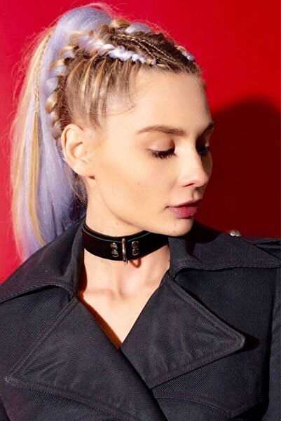 Angels Passion Kadın Ayarlanabilir Cool Şık Deri Choker Tasma - Apft682