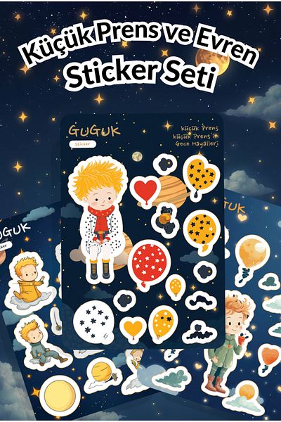 GUGUK Little Prince and the Universe Sticker Leaves Set