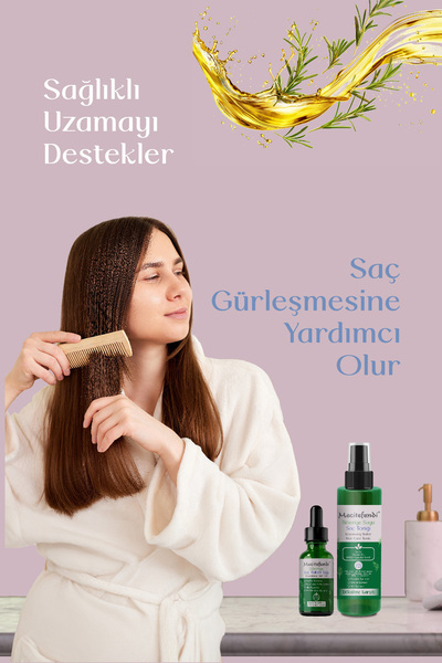 Mecitefendi Biberiye Saç Bakım Seti Yansı - Saç Dökülmesi ve Yıpranmış Saçlar için Güçlendirici