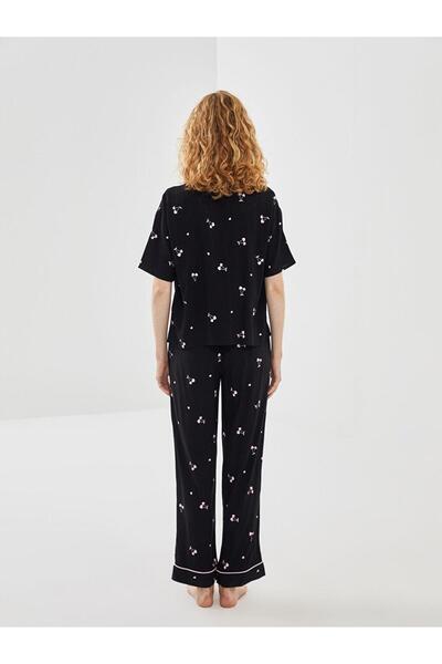 LC Waikiki LCW DREAM Gömlek Yaka Desenli Kadın Pijama Takımı