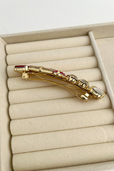 Modex Automatic Hair Clip - Baguette Stone Detailed