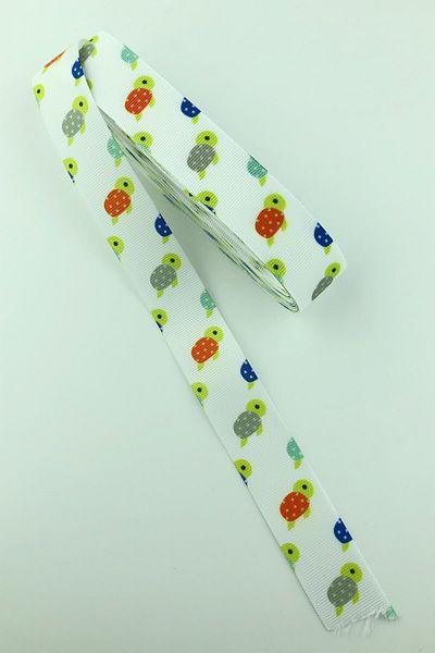 Hayalperest boncuk Turtle Hahvan Figures Τυπωμένη κορδέλα Grosgrain 10 Mt